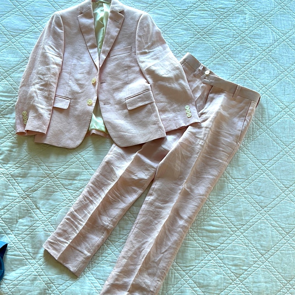 Boys 100% linen Ralph Lauren suit